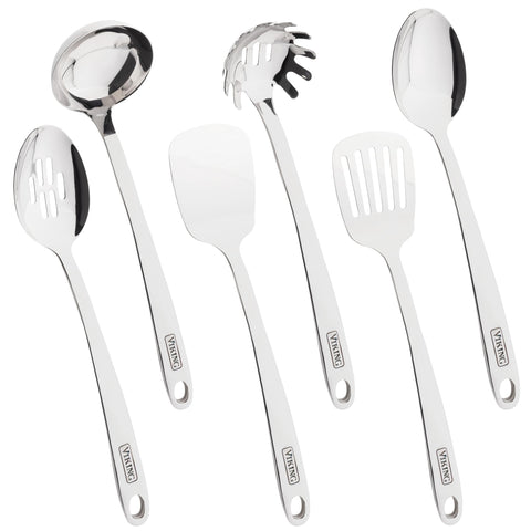 Viking front view of full 6-piece set showing organized utensils for versatile cooking
