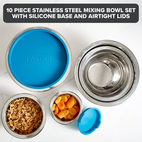 Viking nested mixing bowls demonstrating compact storage benefit