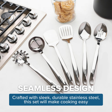 Viking utensils next to common kitchen items demonstrating compact size and scale