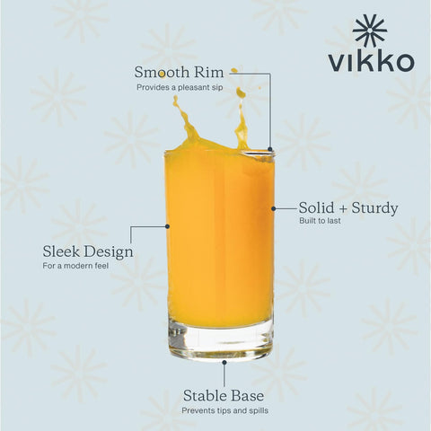 Vikko glass held in hand showing scale and easy grip for kids and adults