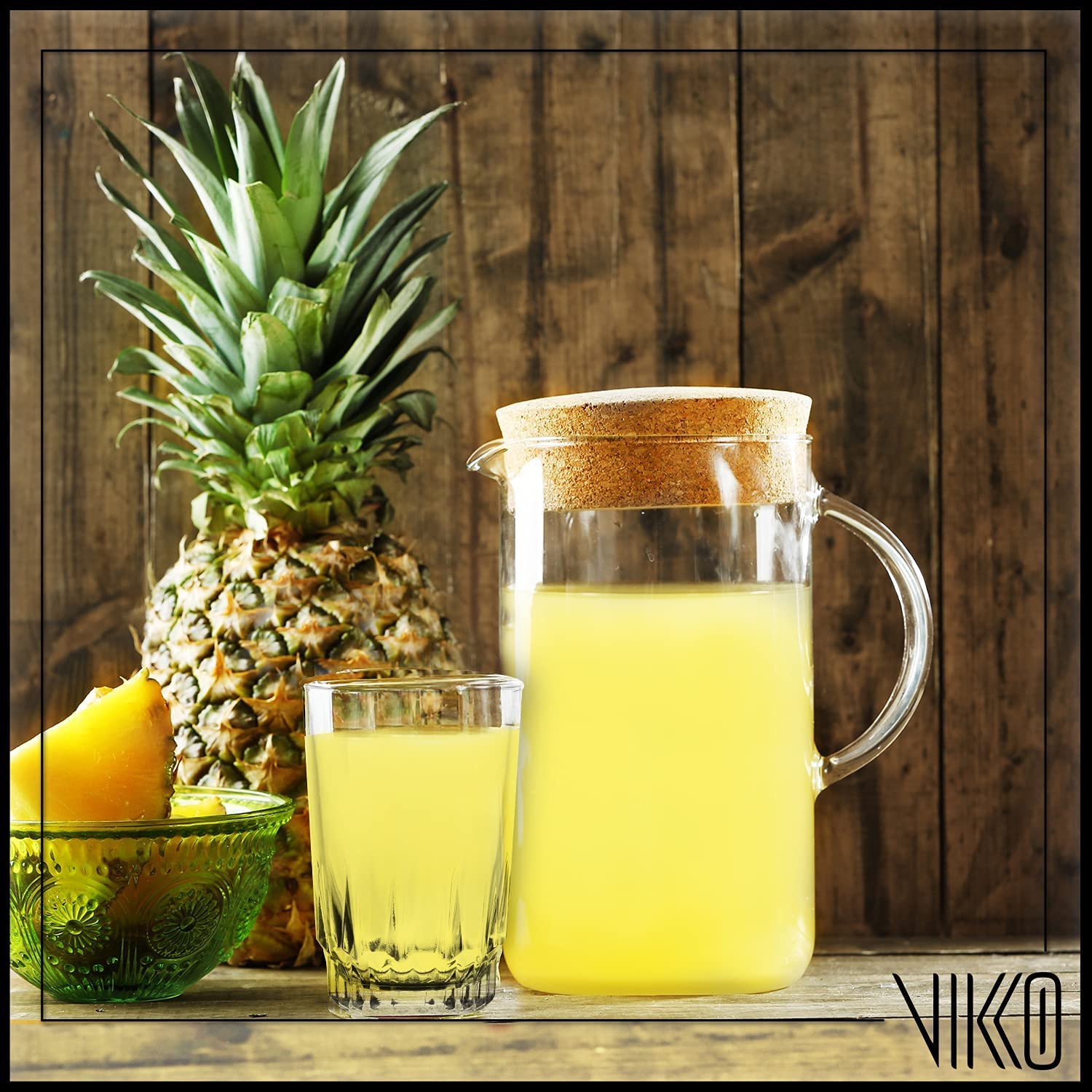 Vikko set of six glasses on a dining table giving cohesive serving appeal.