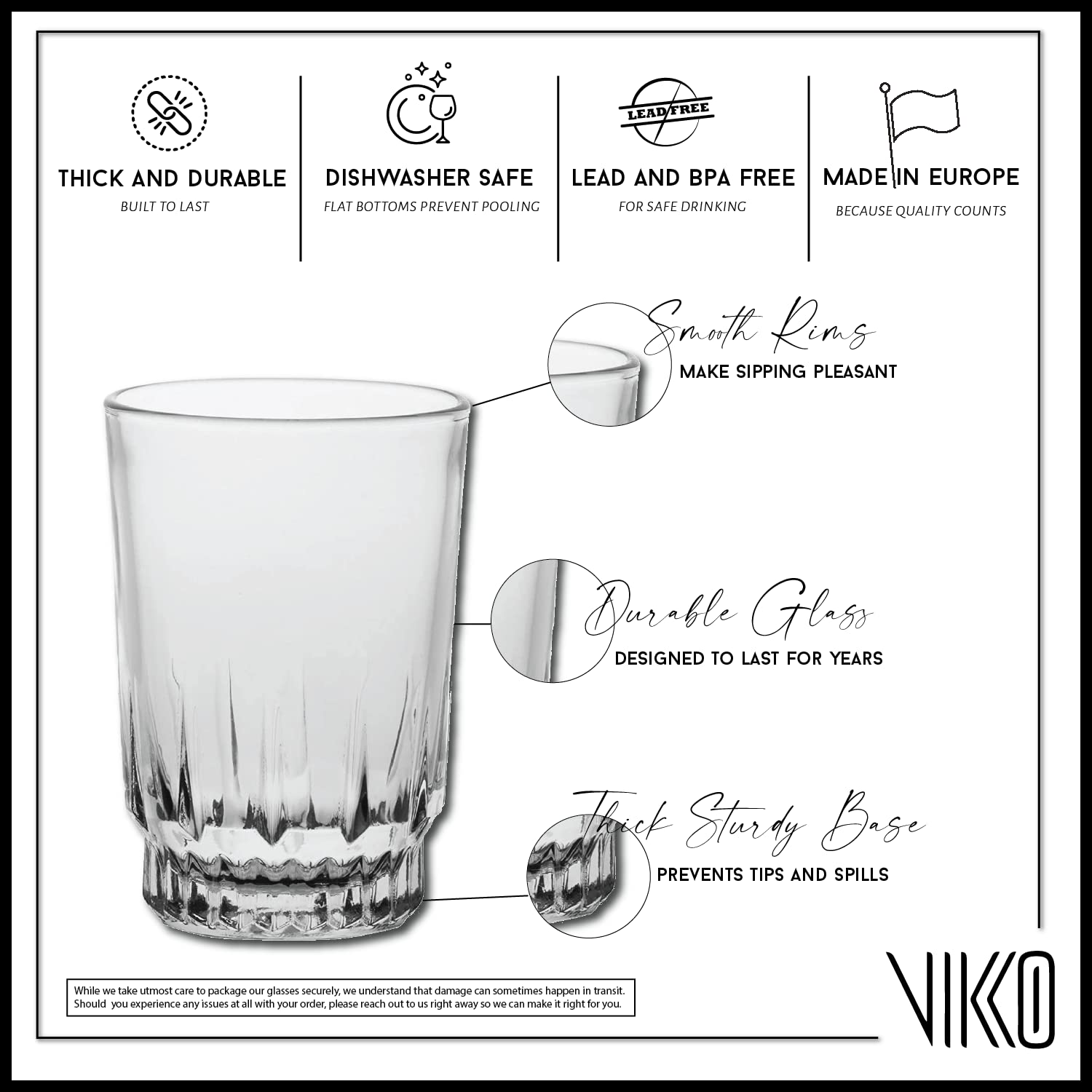 Vikko tumbler side profile showing sculpted lines that complement tableware.