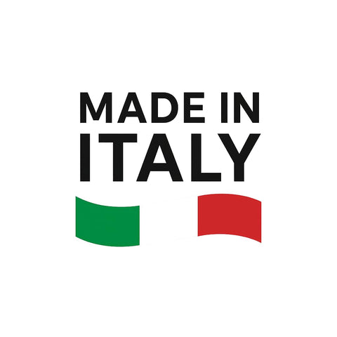 VILLAGE GIFT IMPORTERS detail of maker label and materials benefit: genuine Italian craftsmanship