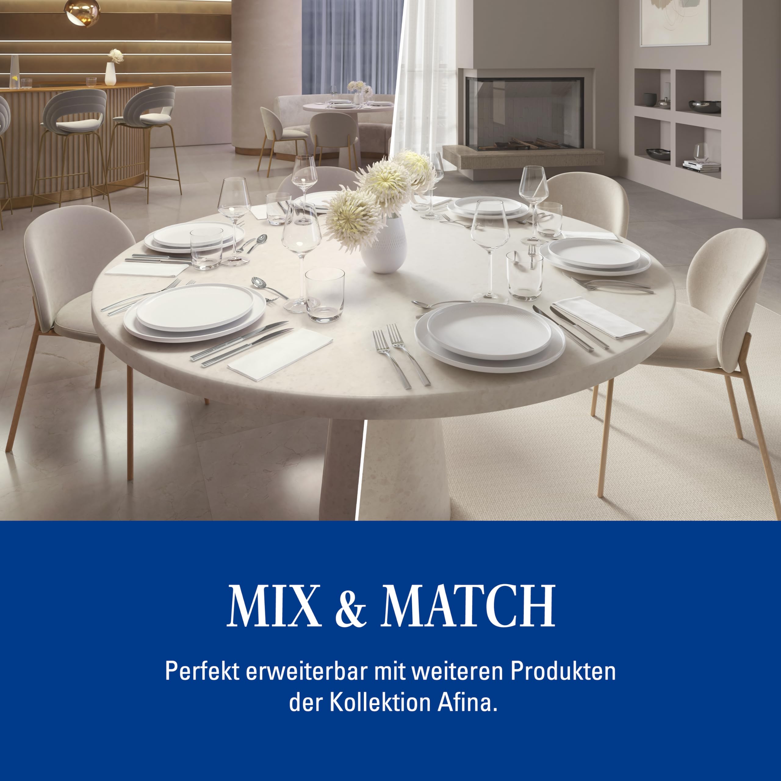 Villeroy & Boch product label and box for Afina bowl indicating German craftsmanship