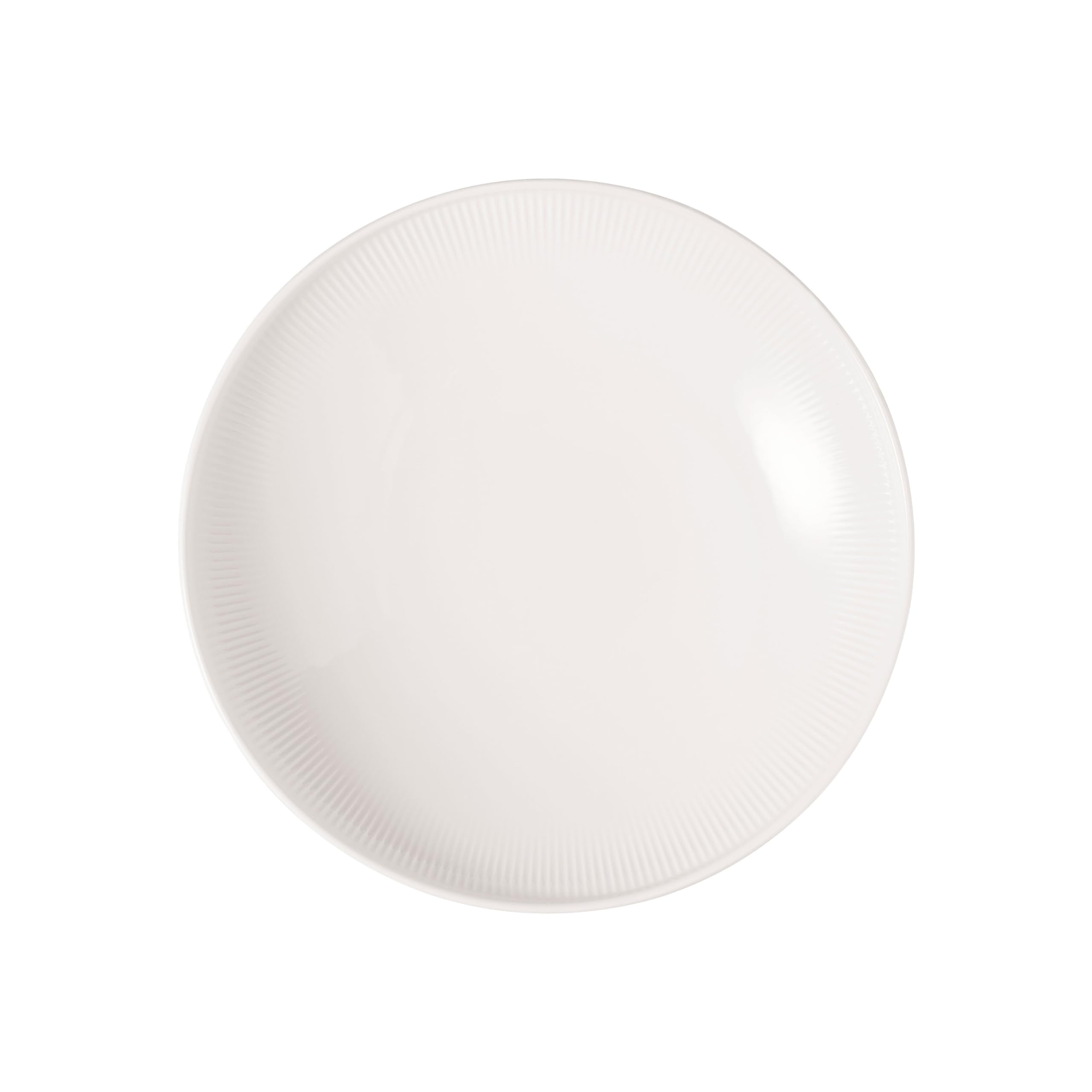Villeroy & Boch side profile highlighting the Afina raised rim for neat presentation