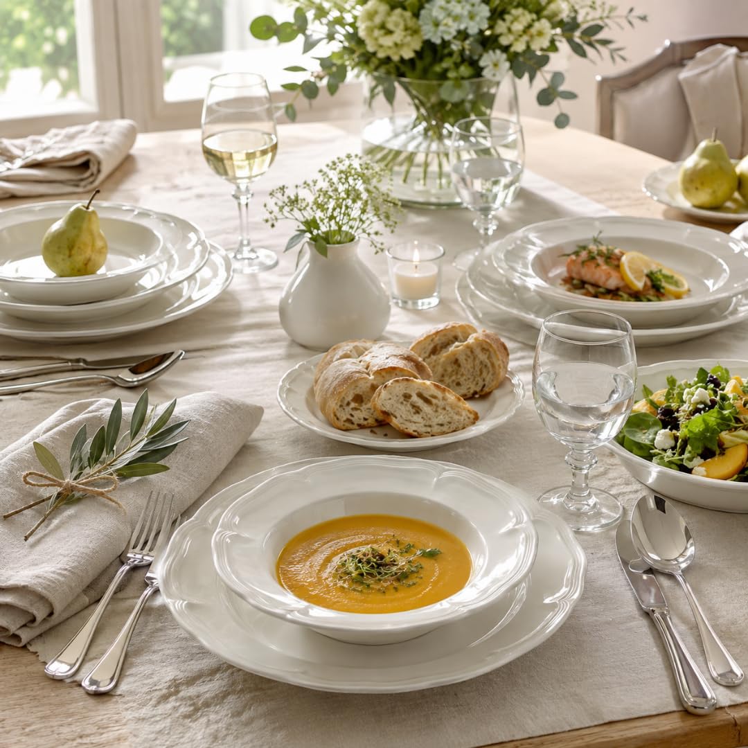 Villeroy & Boch table set with Manoir showing versatile styling options