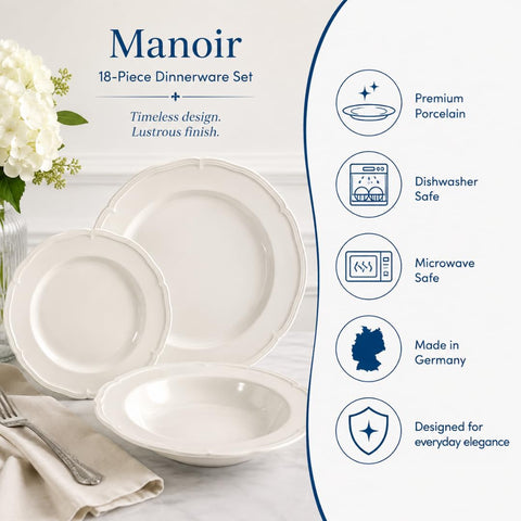 Villeroy & Boch detail of Manoir embossed relief adding tactile elegance