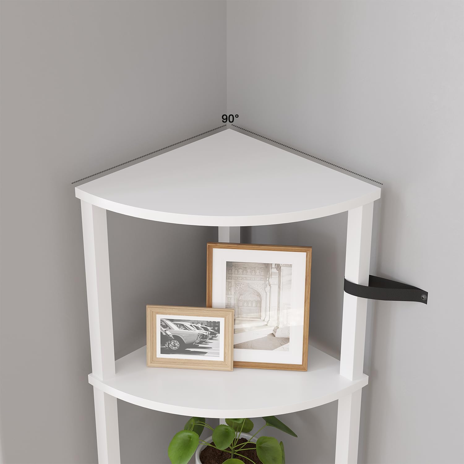 VIMBER shelf in kitchen with dishes showing versatile storage use