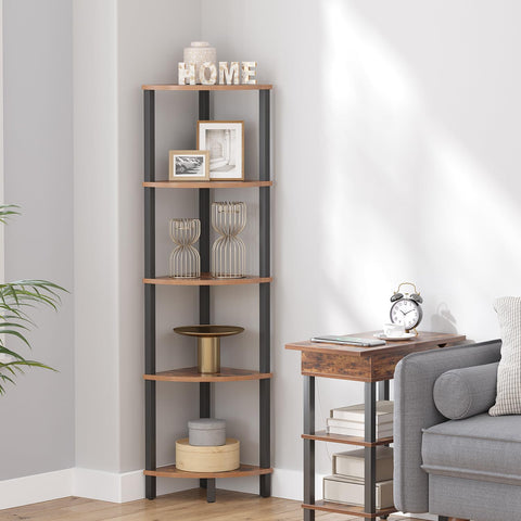 VIMBER corner shelf with potted plants showing greenery and space-saving use