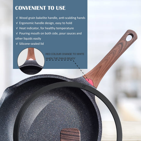 Vinchef side profile showing deep 5.5Qt walls and generous capacity for one-pan meals