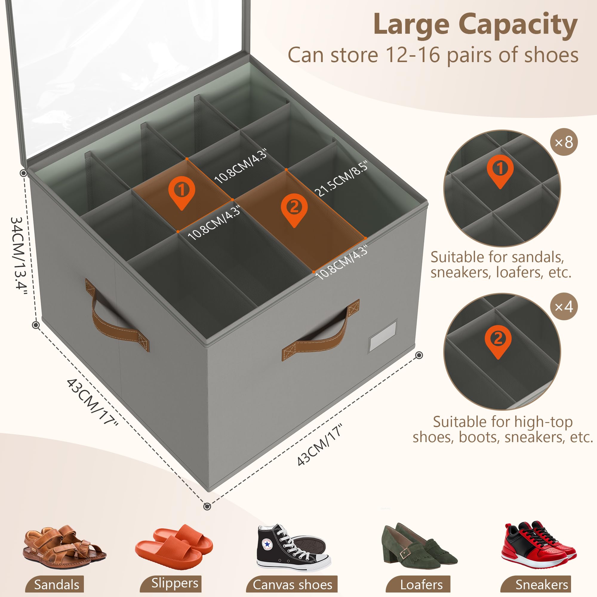 Vincona interior compartments closeup showing dividers and organized pairs