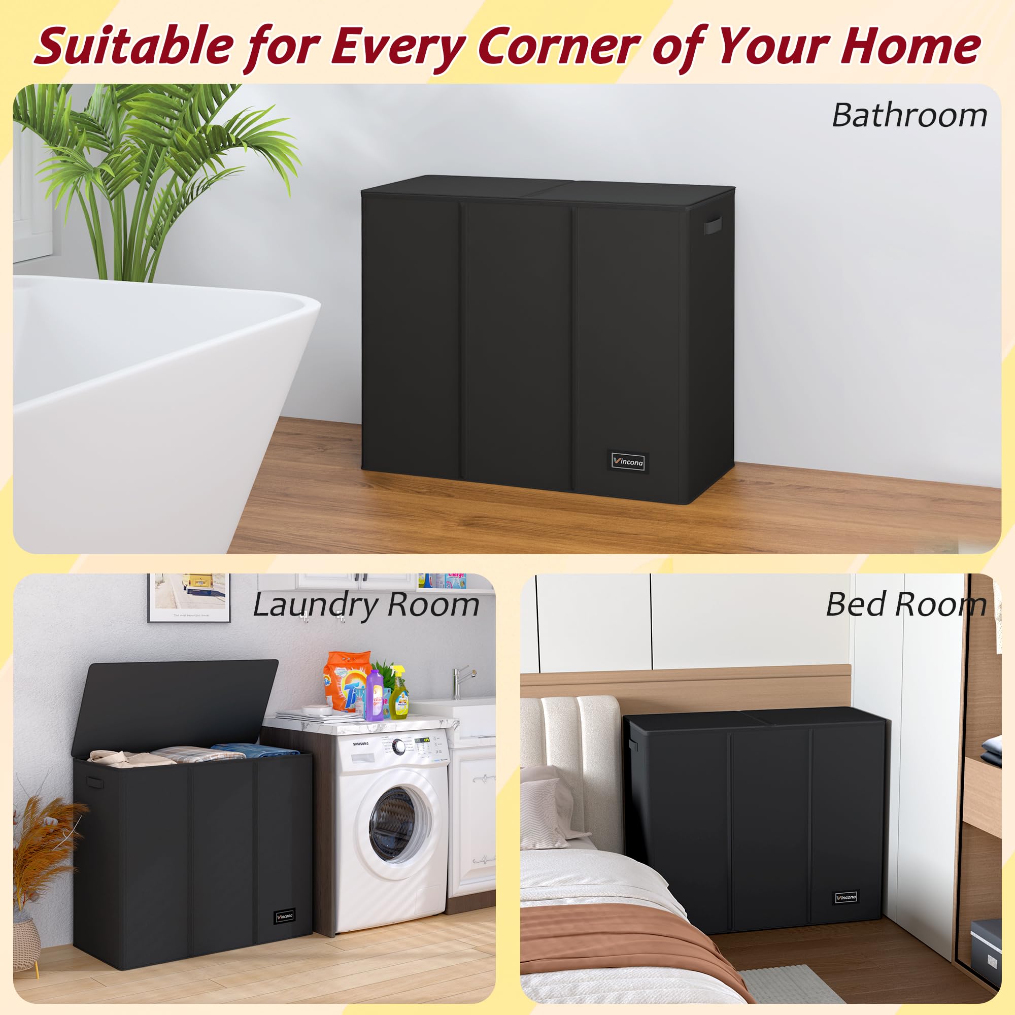 Vincona placed in bedroom demonstrating tidy storage and discreet appearance