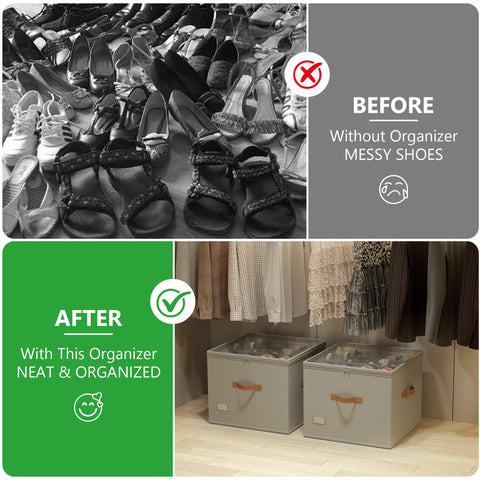 Vincona open with sneakers inside demonstrating access and tidy storage
