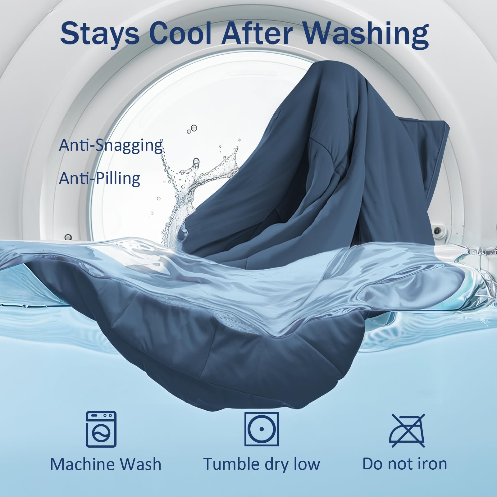 Vine Voice label and care tag close-up conveying easy machine-wash care instructions