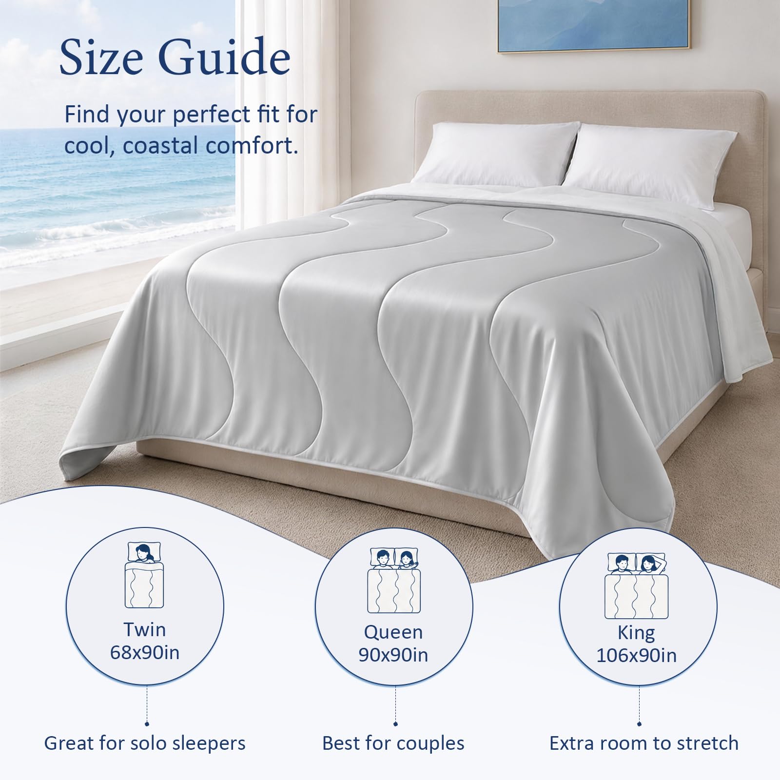 Vine Voice someone using comforter on a warm night illustrating cooling relief