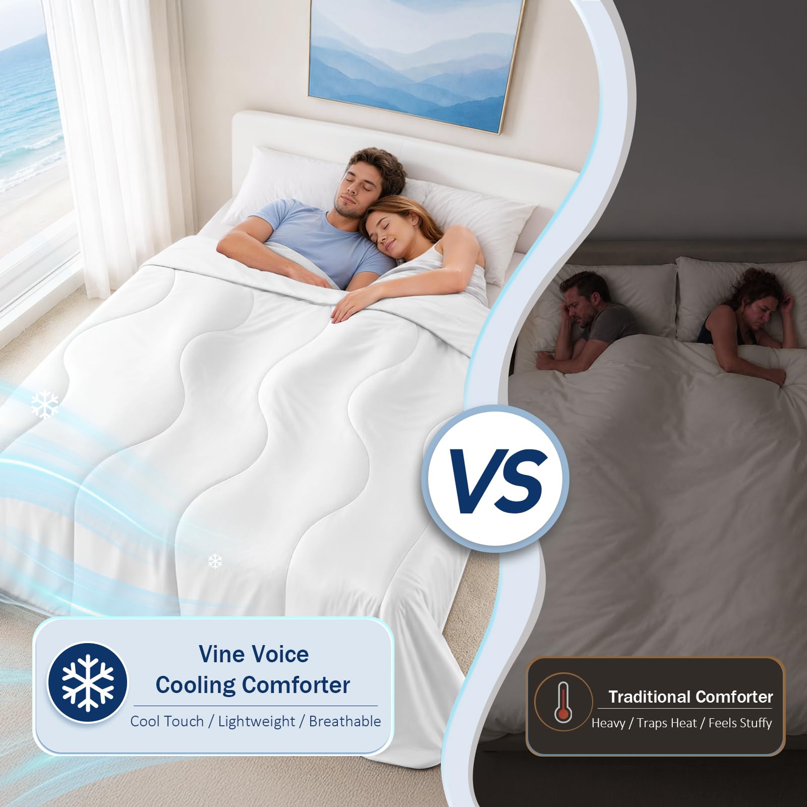 Vine Voice comforter next to ruler showing 90x90 queen size and accurate scale