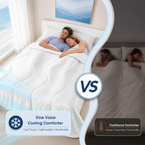 Vine Voice comforter next to ruler showing 90x90 queen size and accurate scale