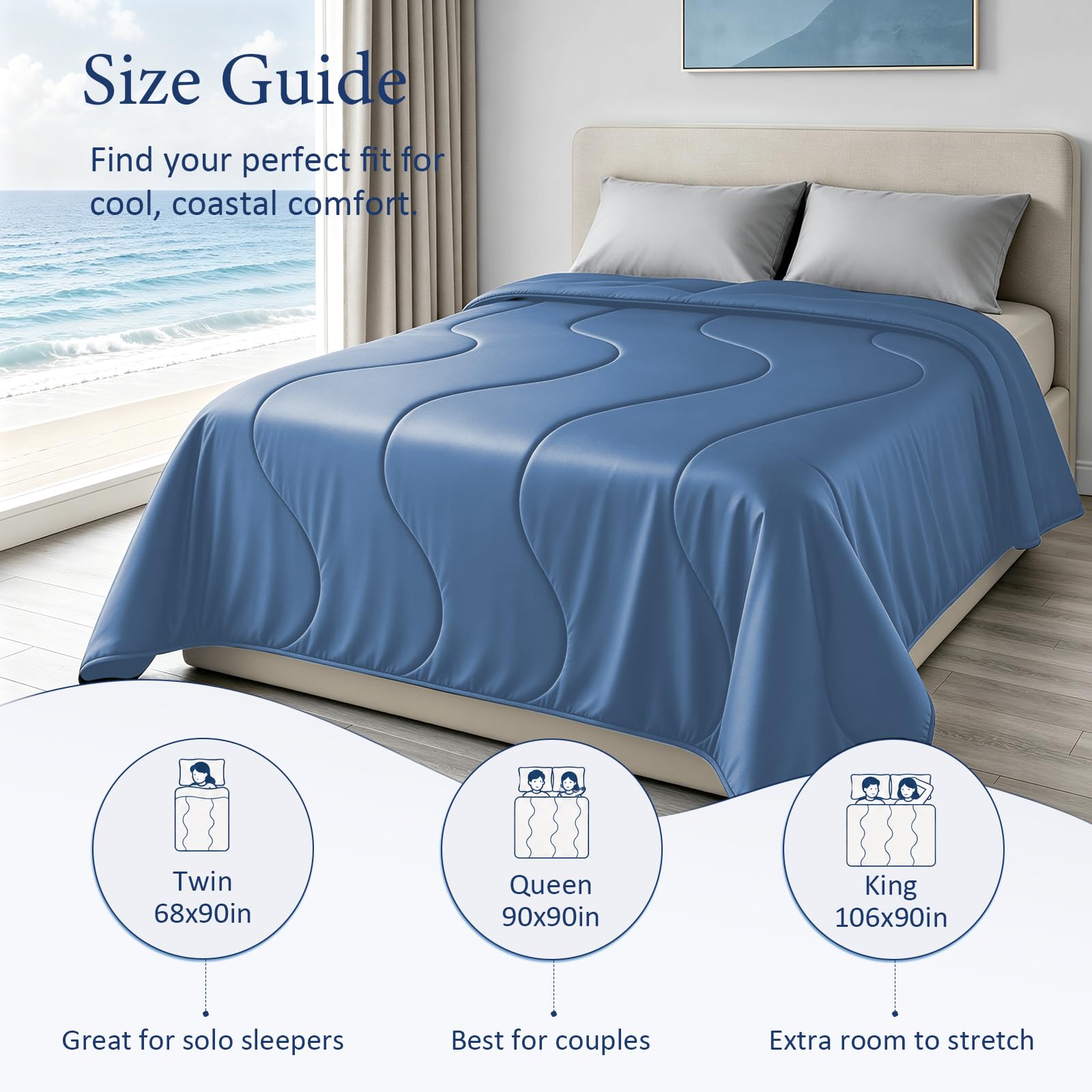 Vine Voice comforter next to ruler showing 90x90 queen dimensions for scale clarity