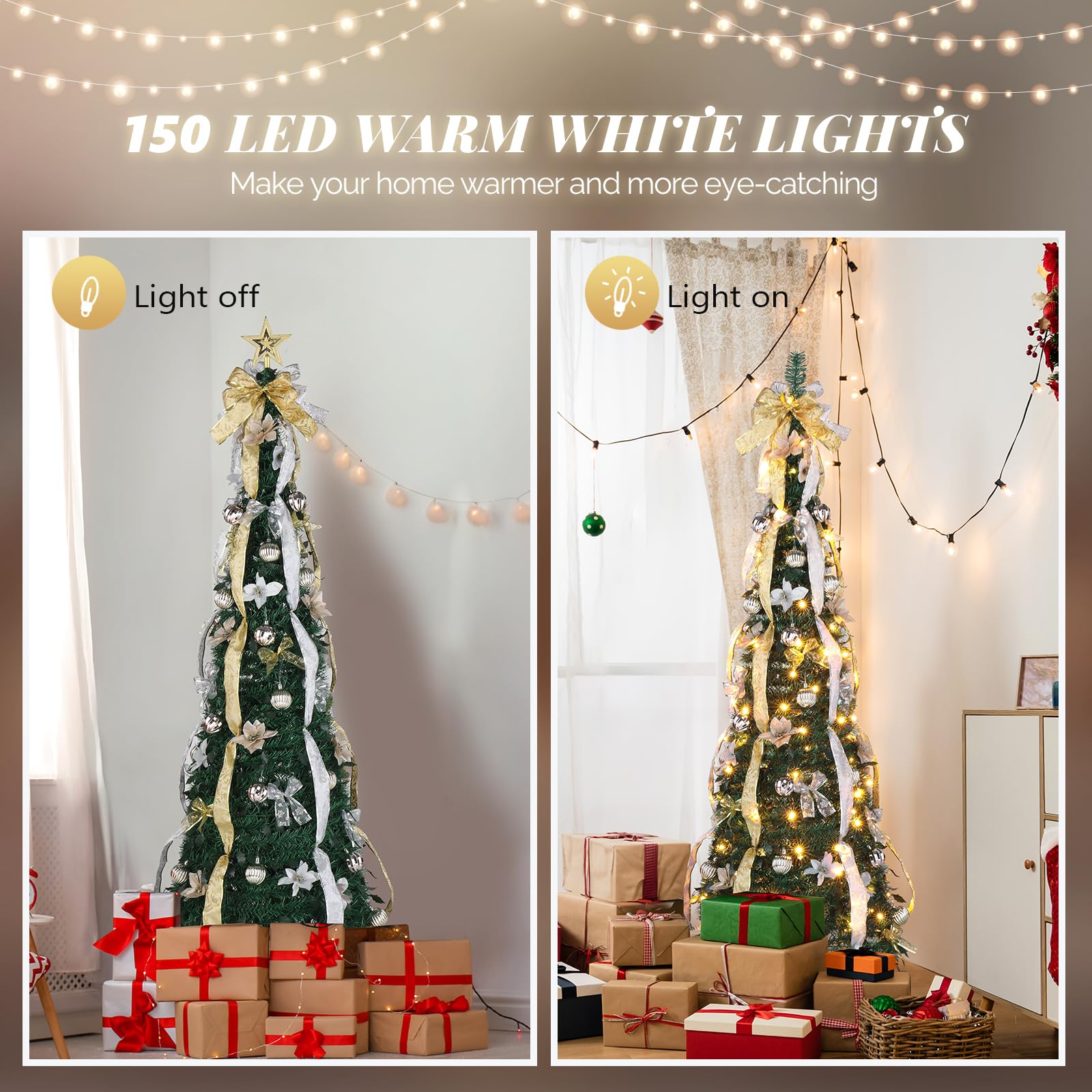 VINGLI collapsed tree in storage, compact for easy stowing