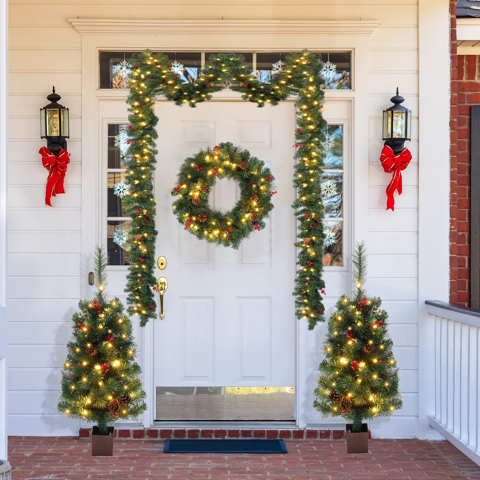 VINGLI front view of entire 5-piece set showing cohesive holiday display benefit