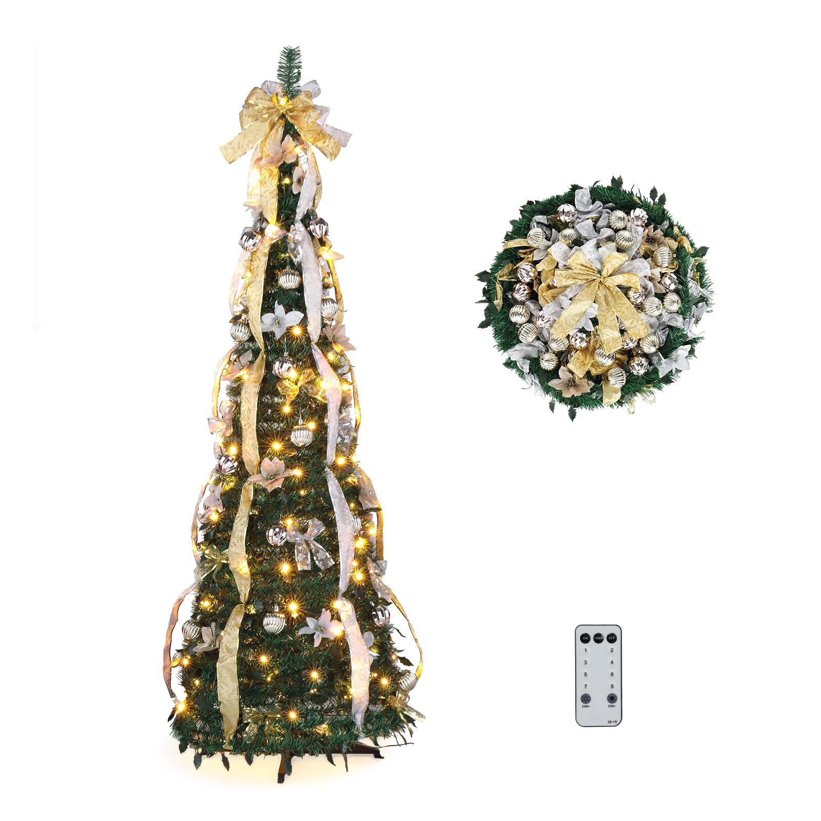 VINGLI front full tree with lights, ready-to-display and festive