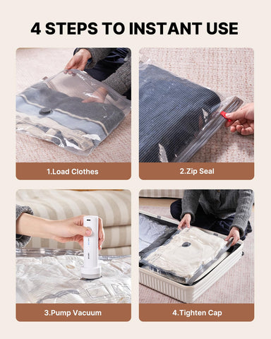 VINTAR four bag sizes laid out, easy visual guide to choose size
