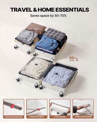 VINTAR small bag filled with clothes, clear window for quick identification