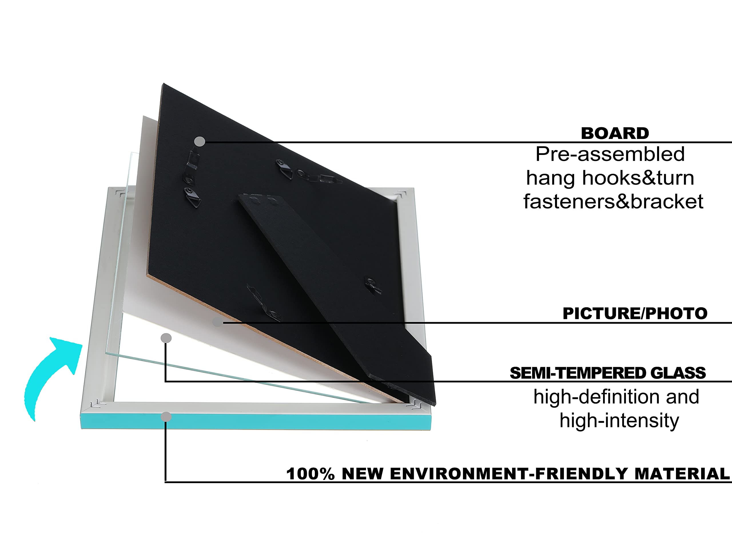 VIOLABBEY rear view showing dual hanging hooks and rotatable buckles for easy mounting