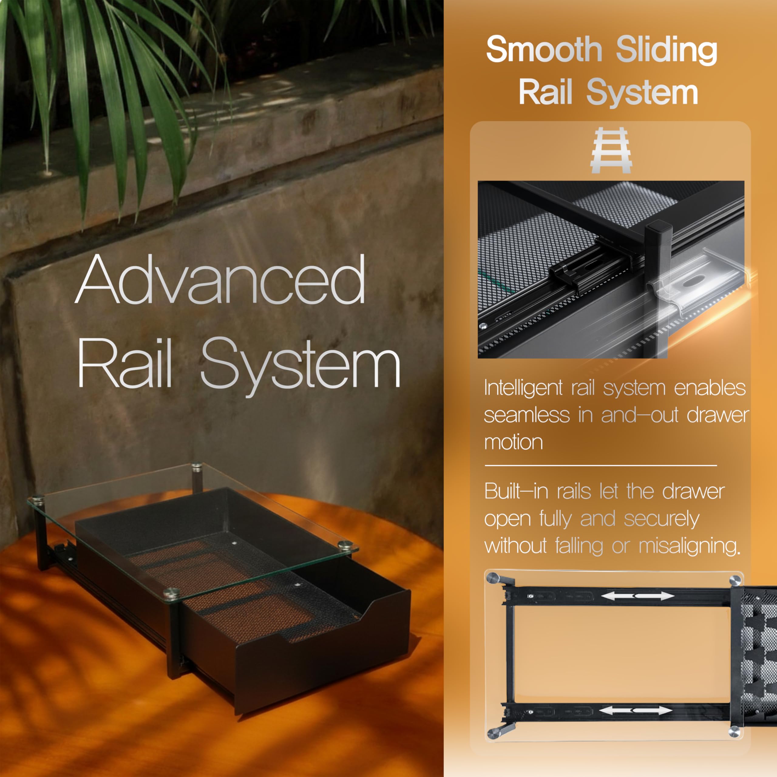 VIONEXA anti-slip rubber feet detail providing stability and reduced countertop noise