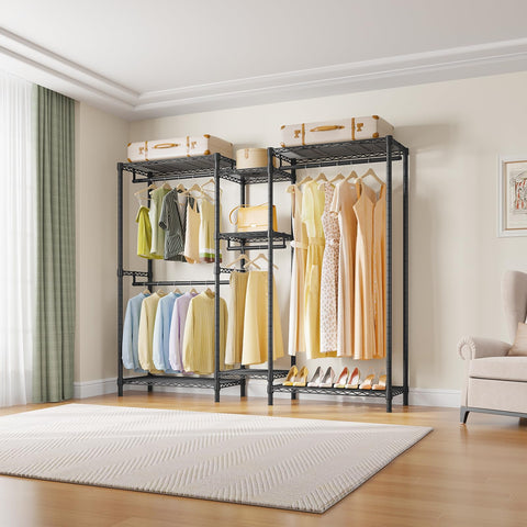 VIPEK L-shape installed in a corner maximizing closet space and accessibility