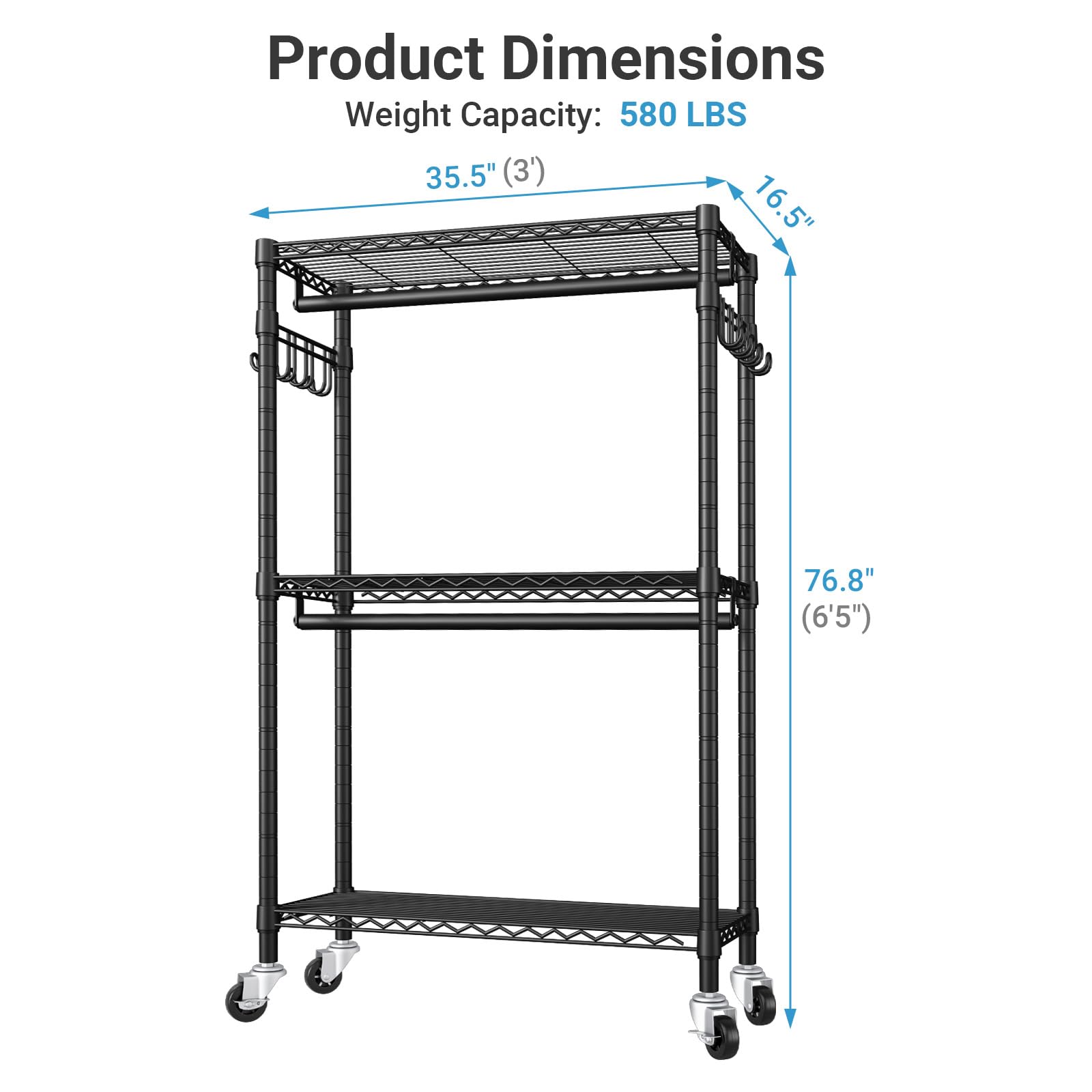 VIPEK shelf close-up showing denser wire grid for stronger folded storage