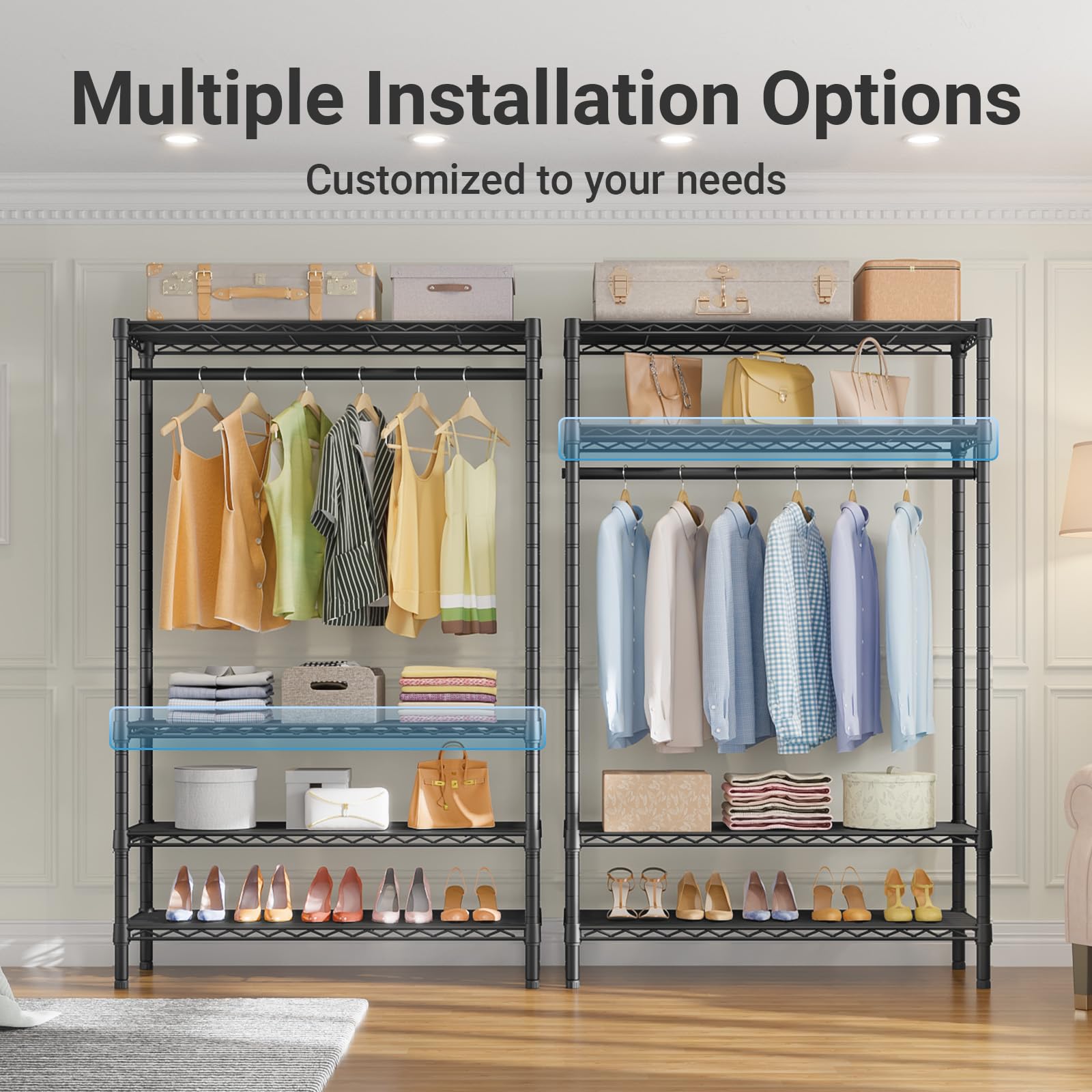 VIPEK side profile highlighting four tiers for compact vertical storage and stability