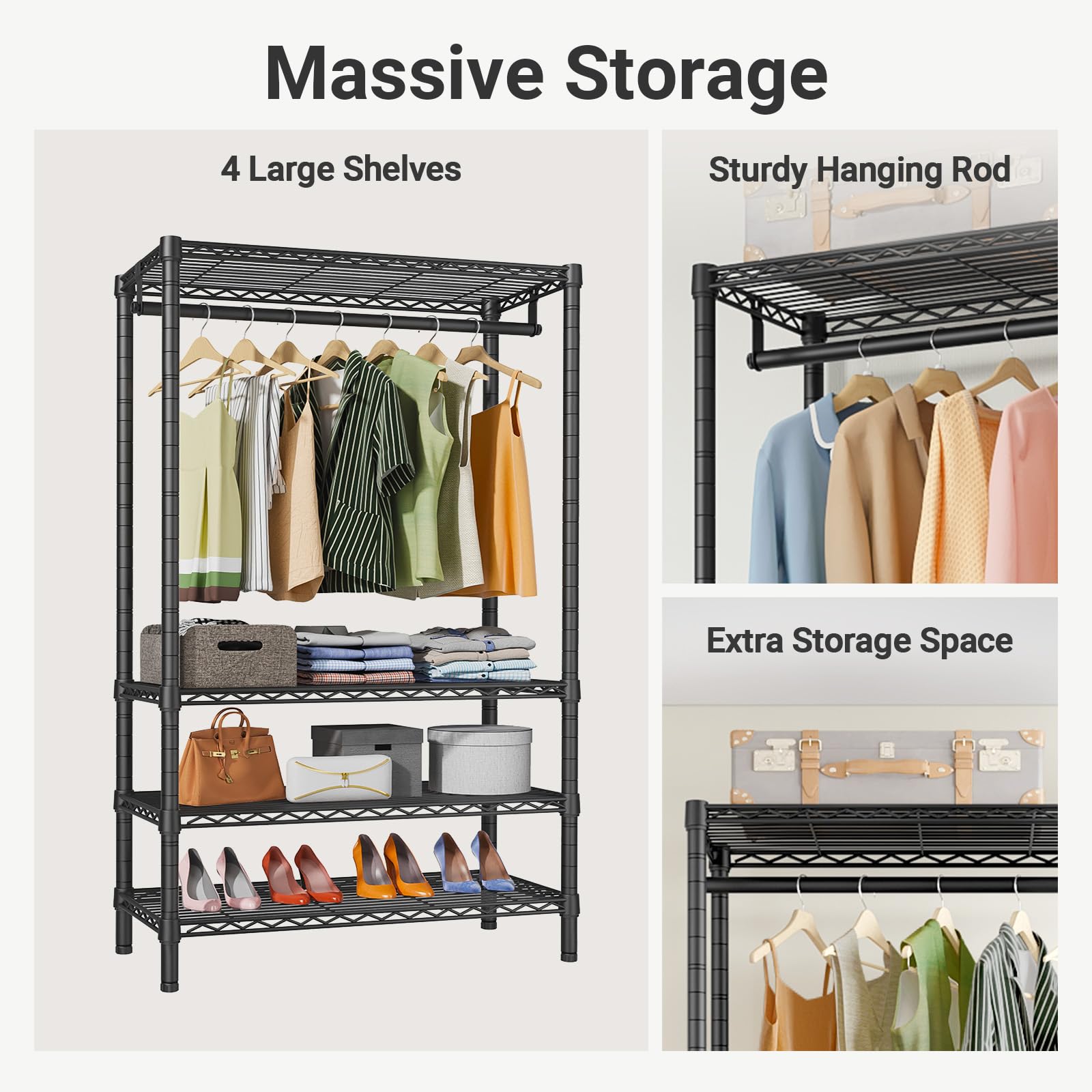 VIPEK in bedroom lifestyle setup illustrating quick-access wardrobe and space savings