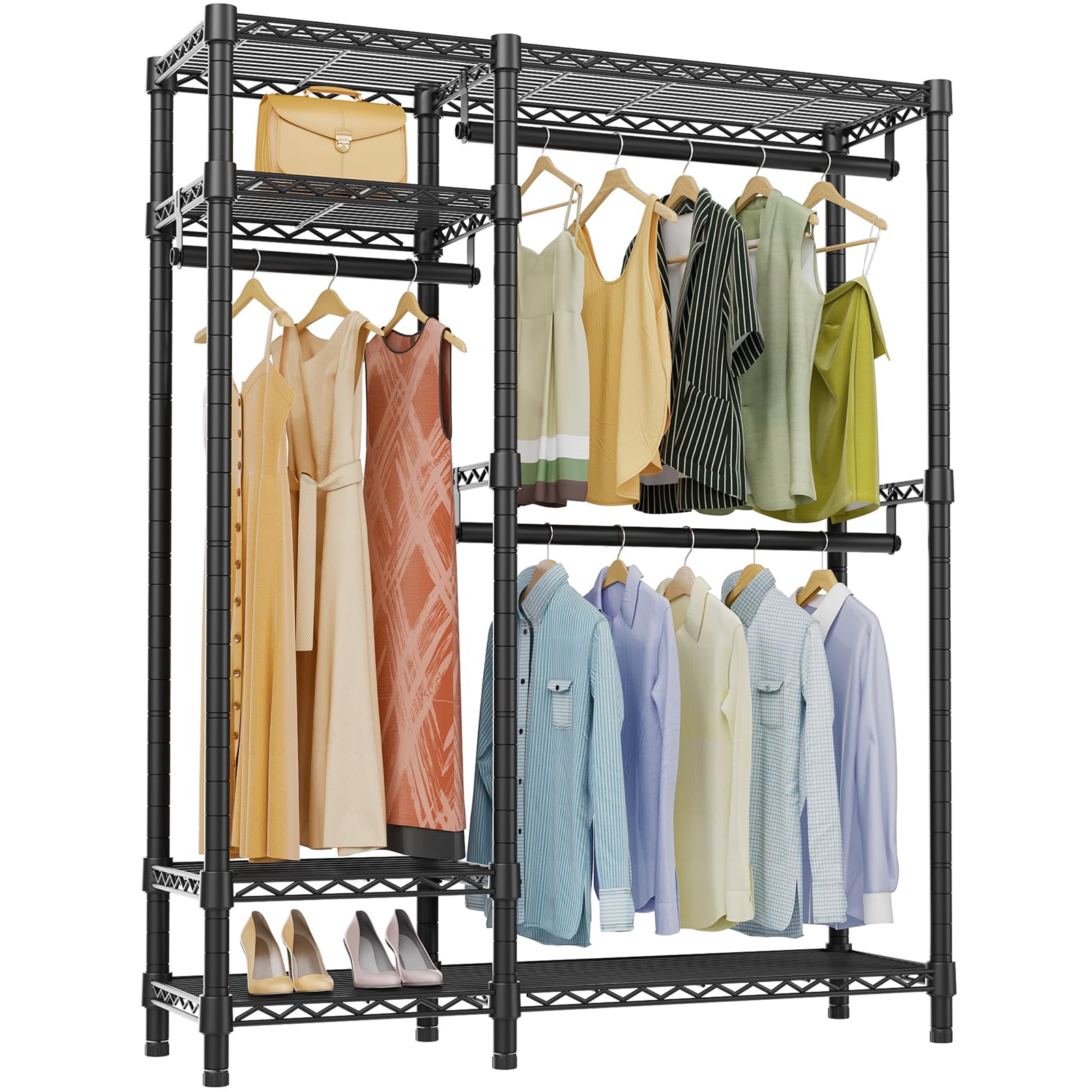VIPEK V2 front view showing full rack and heavy-duty storage benefit