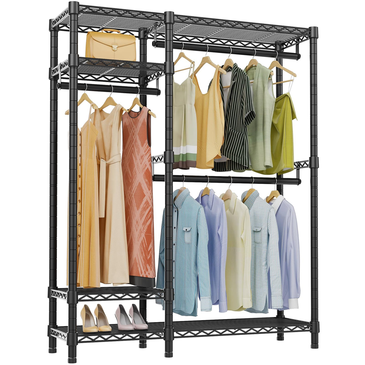 VIPEK V2 front view showing full rack and heavy-duty storage benefit