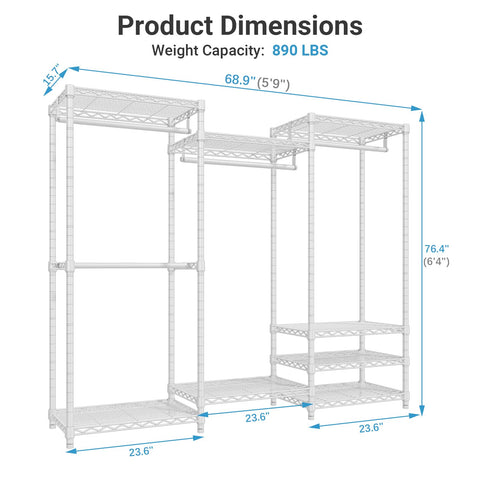 VIPEK V5 hanging rods loaded with jackets demonstrating reliable support and durability