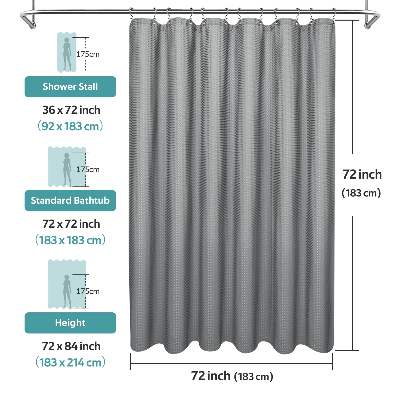 Vipfree curtain in bathroom lifestyle scene adding privacy and modern style