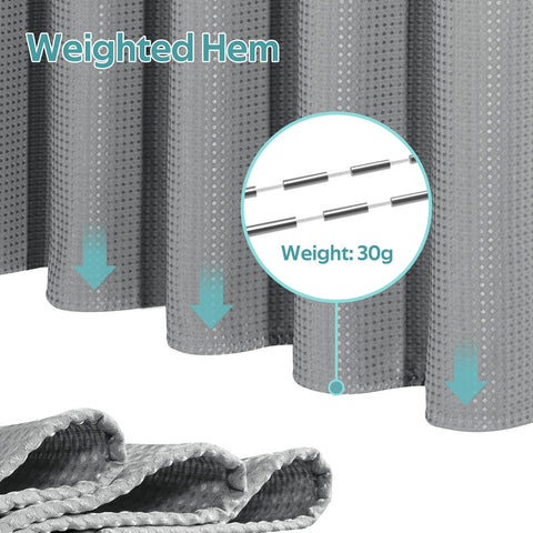 Vipfree weighted hem closeup ensuring the curtain hangs flat and resists billow