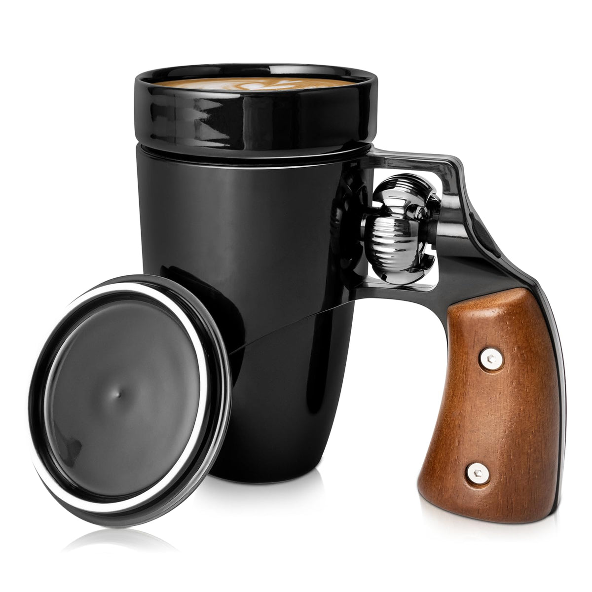 VIREESR front view showing revolver mug design and eye-catching gift appeal