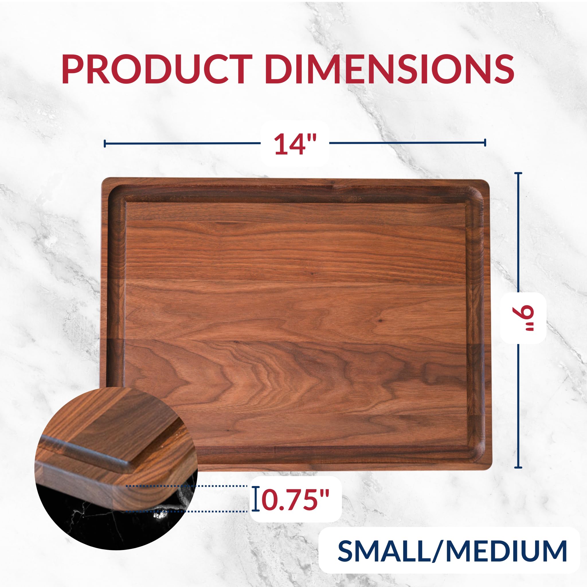 Virginia Boys Kitchens edge profile showing thickness for stability and durability