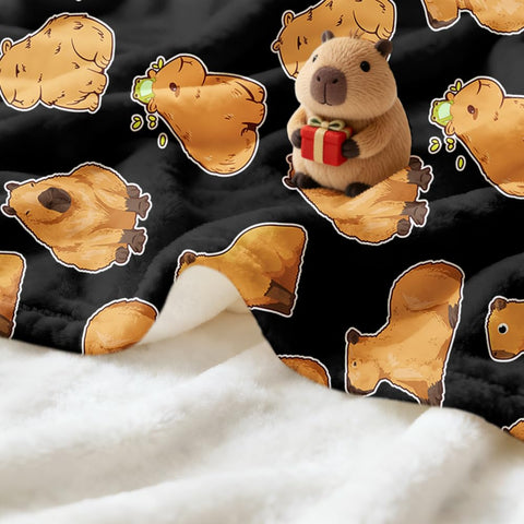 Virudhaka folded blanket with label showing durable stitching and easy care