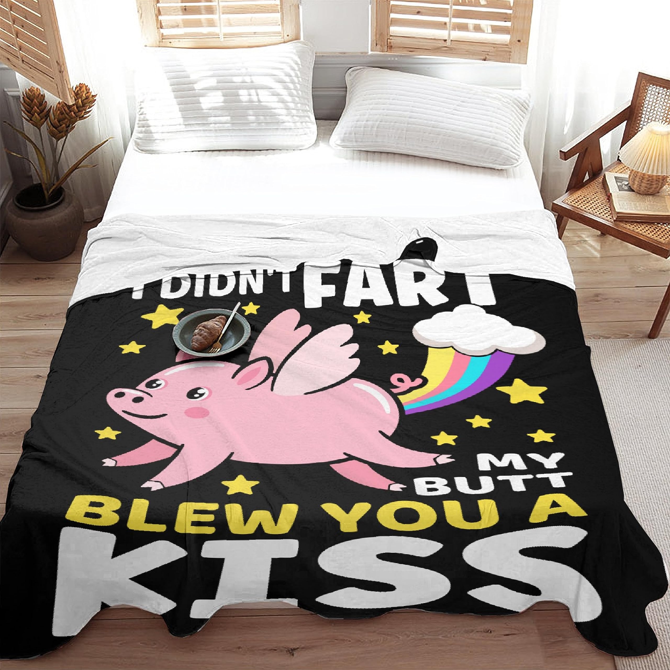 Virudhaka pig blanket draped on sofa showing stylish home comfort