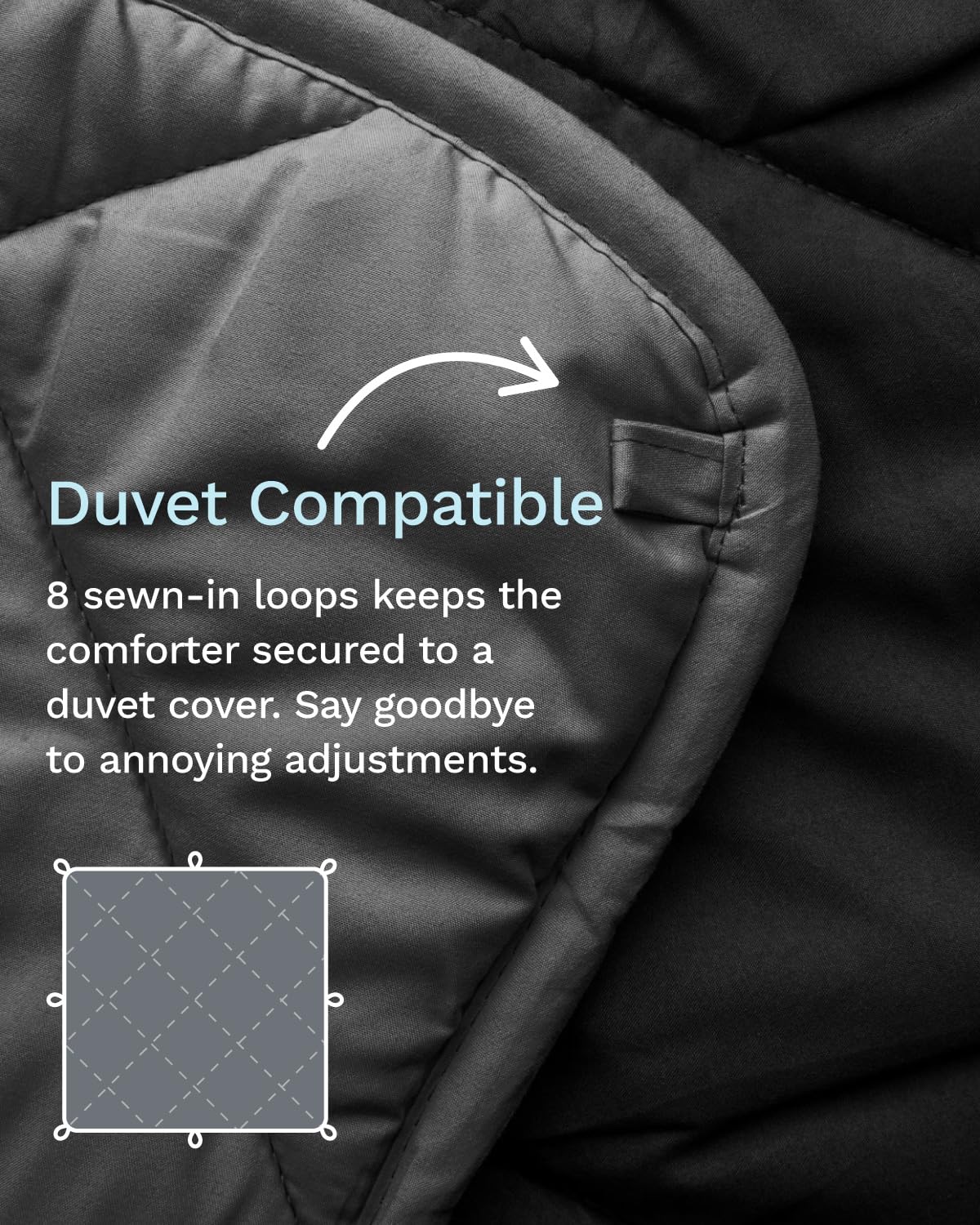ViscoSoft diamond stitching showing even fill for consistent warmth