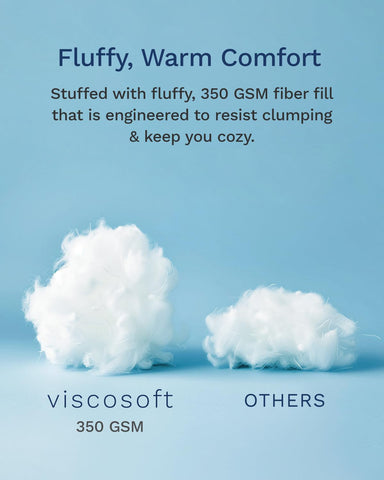 ViscoSoft comforter styled on dorm bed for move-in convenience