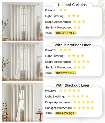 Vision Home curtains styled in a living room, creates soft, inviting light and elevated decor