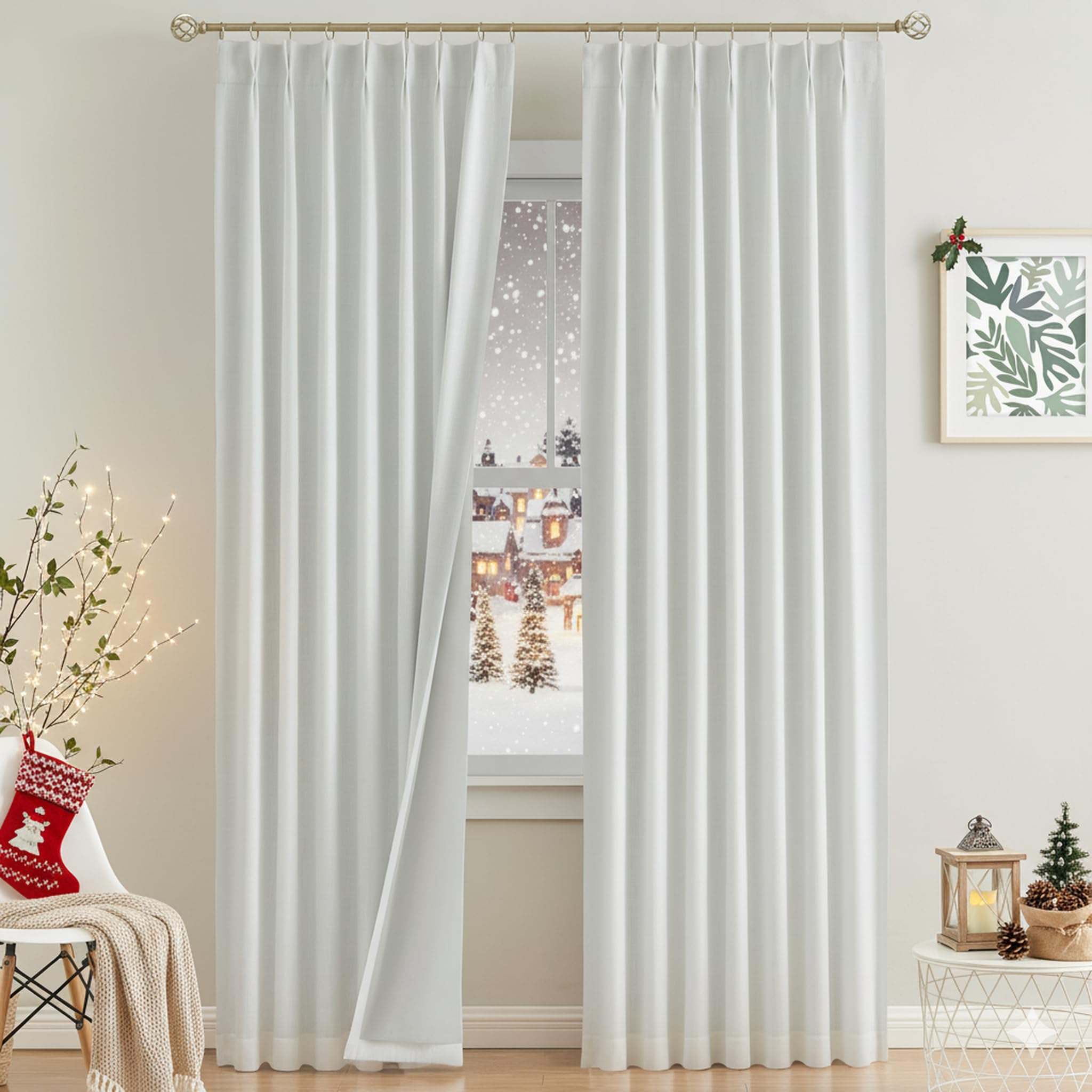 Vision Home curtains installed on track system, smooth glide benefit
