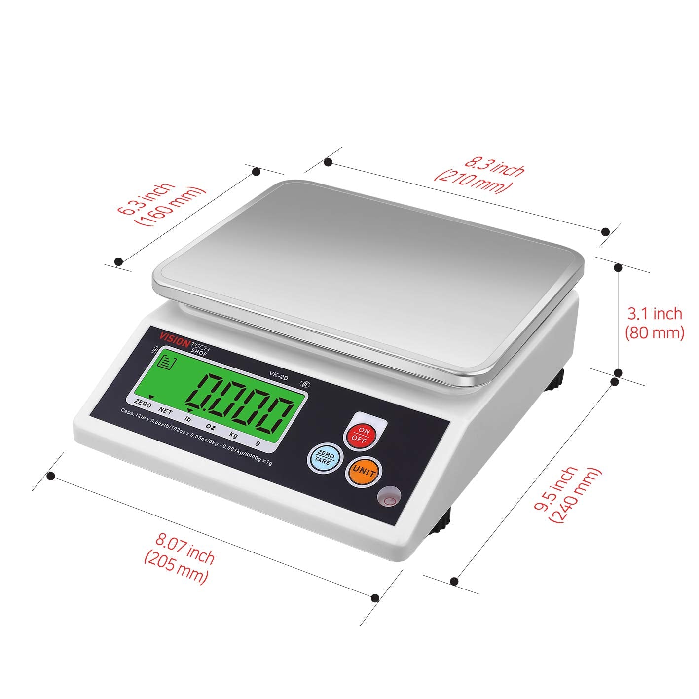 VisionTechShop included D batteries and packaging demonstrating ready-to-use convenience