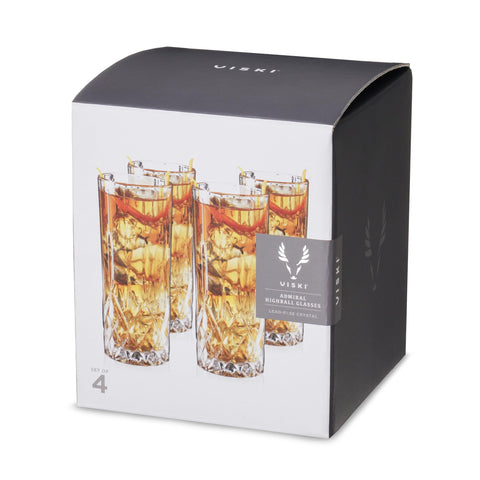 Viski glasses arranged on home bar shelf suggesting coordinated barware setup