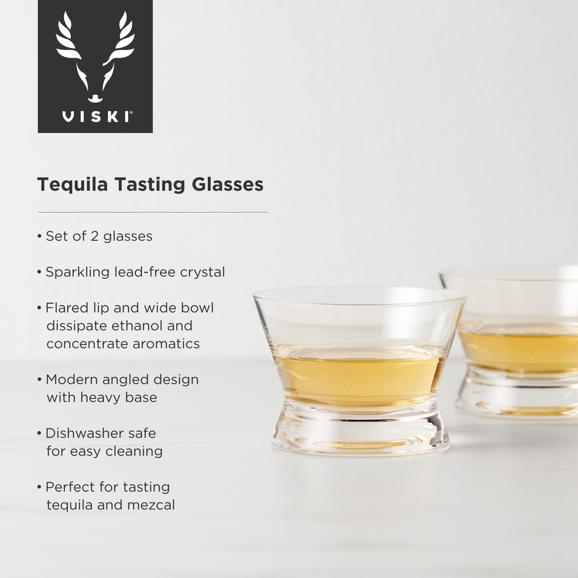 Viski close-up of flared lip and rim, concentrates aromatics for better nosing