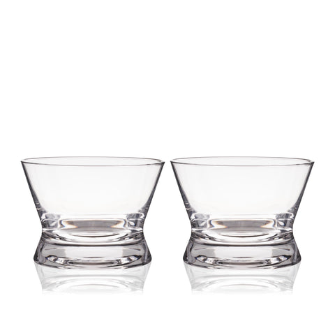 Viski glasses styled on home bar cart, elevates bar aesthetics and display